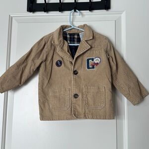 Vintage Kids Headquarters Corduroy Jacket with Patched Camp outdoors tan size 3T